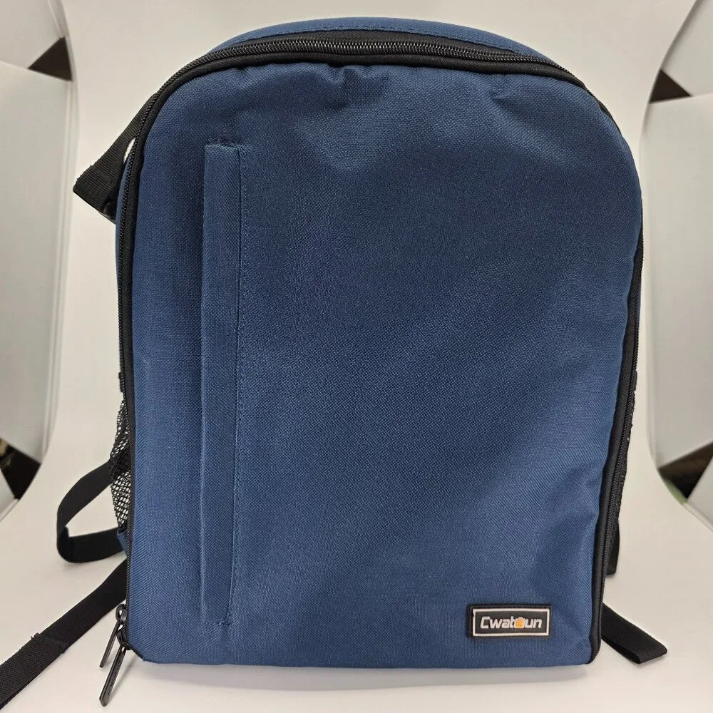 NWT Cwatcun D6 Small Camera Backpack | Navy Blue Water-Resistant Photography Bag